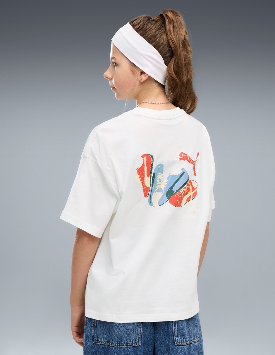 Playera Graphic Oversized Short Speedcat Tee G manga corta para niña 4