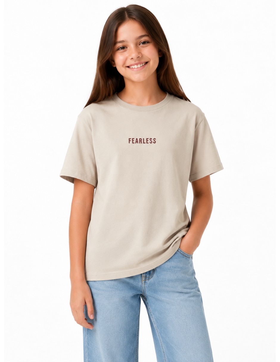 Playera manga corta para niña