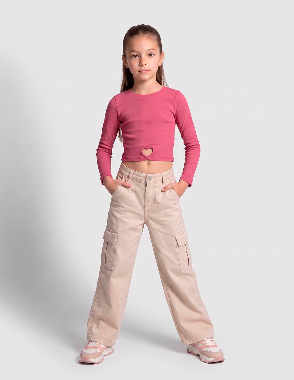 Playera manga larga para niña 4