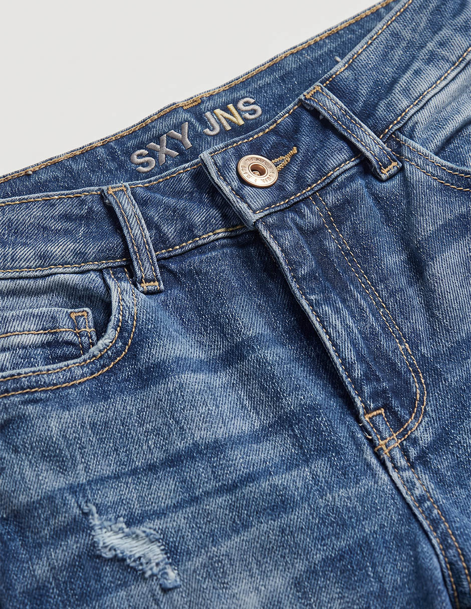 Jeans campana lavado medio para niña 3