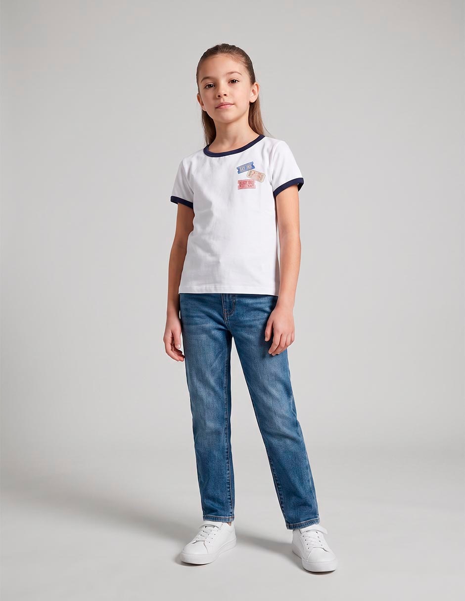 Playera manga corta para niña Playera manga corta para niña