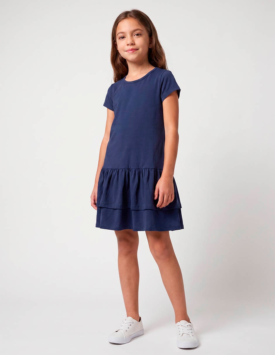 Vestido manga corta para niña 4