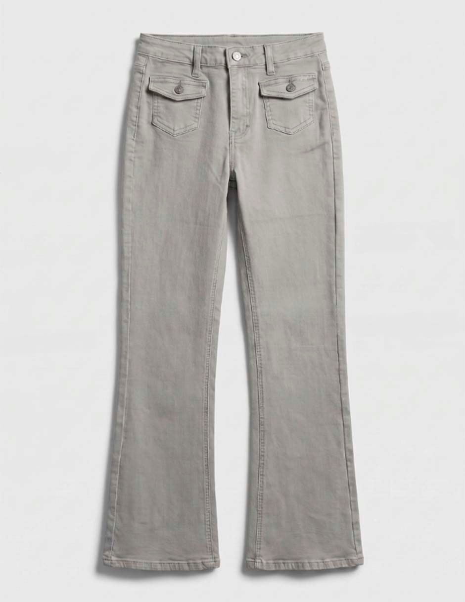 Jeans flare campana lavado claro para niña