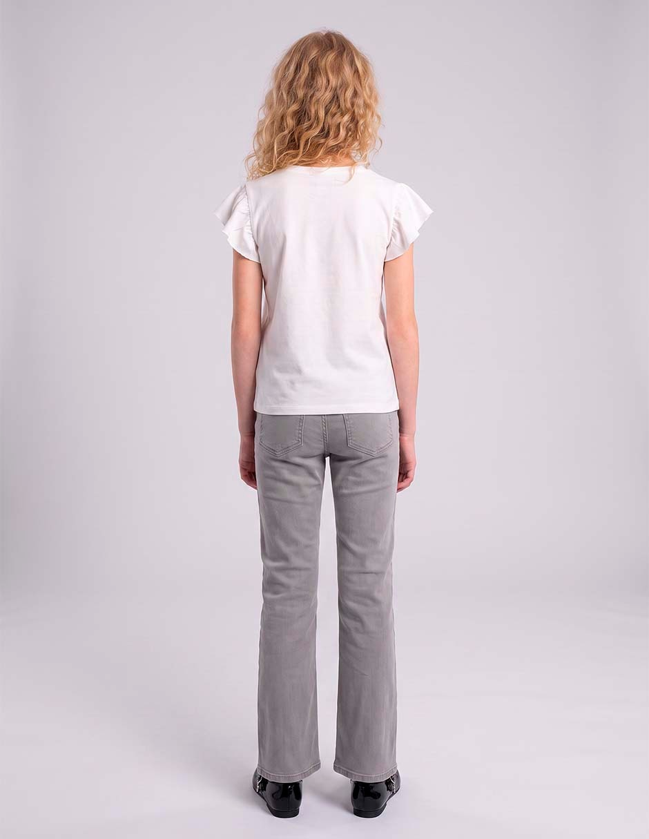 Jeans flare campana lavado claro para niña 6