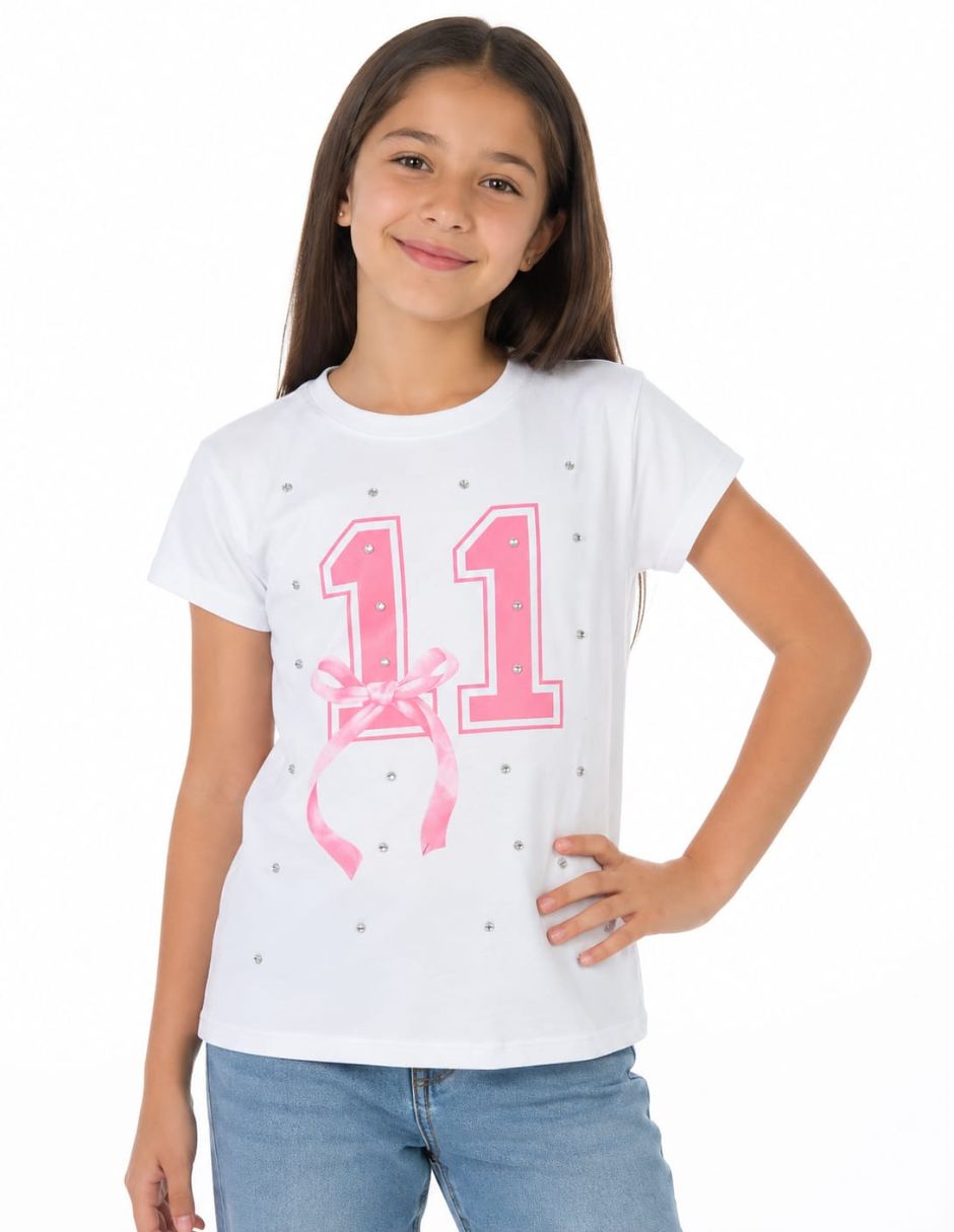 Playera playeras manga corta para niña Playera playeras manga corta para niña