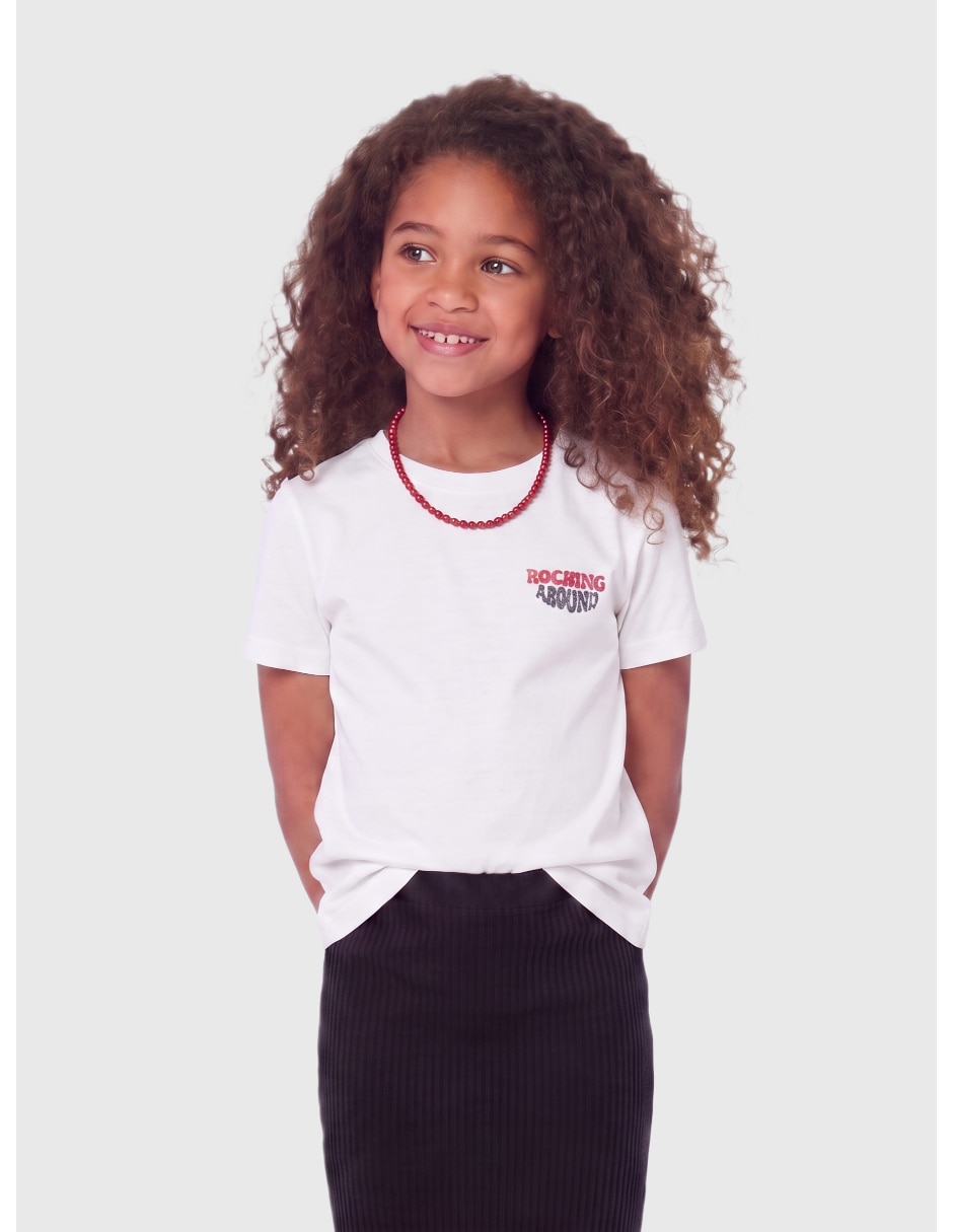 Playera manga corta para niña Playera manga corta para niña