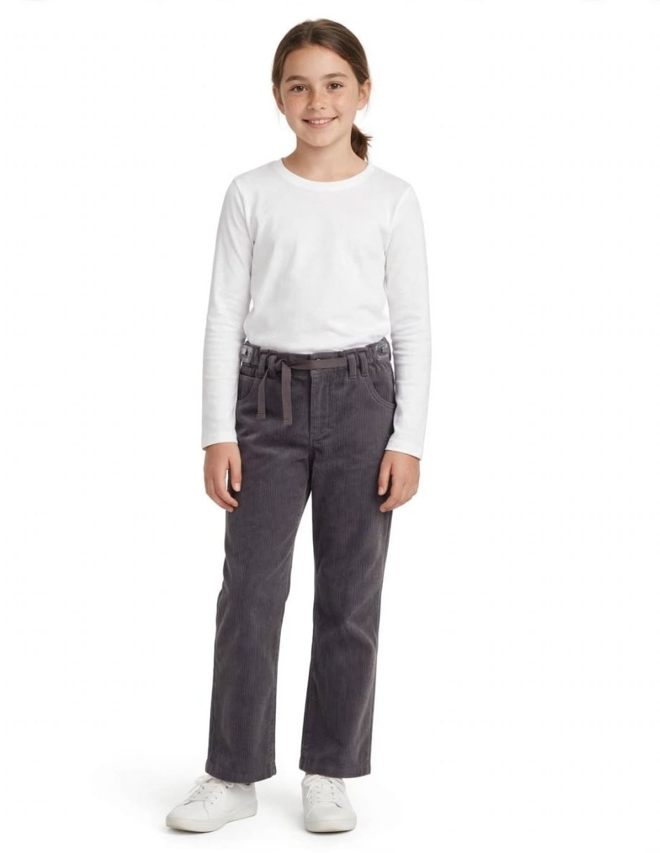 Jeans amplio lavado obscuro para niña Jeans amplio lavado obscuro para niña