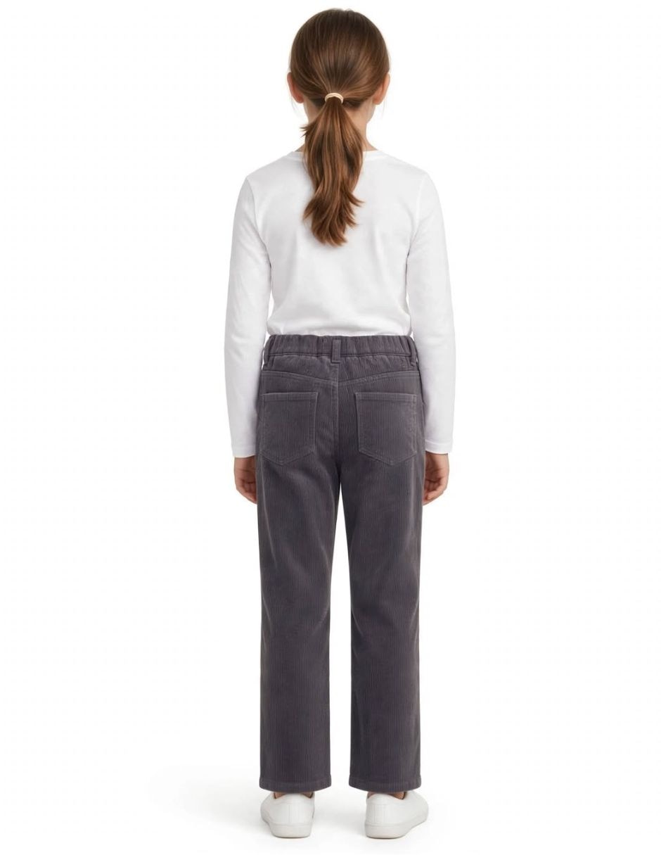 Jeans amplio lavado obscuro para niña 3