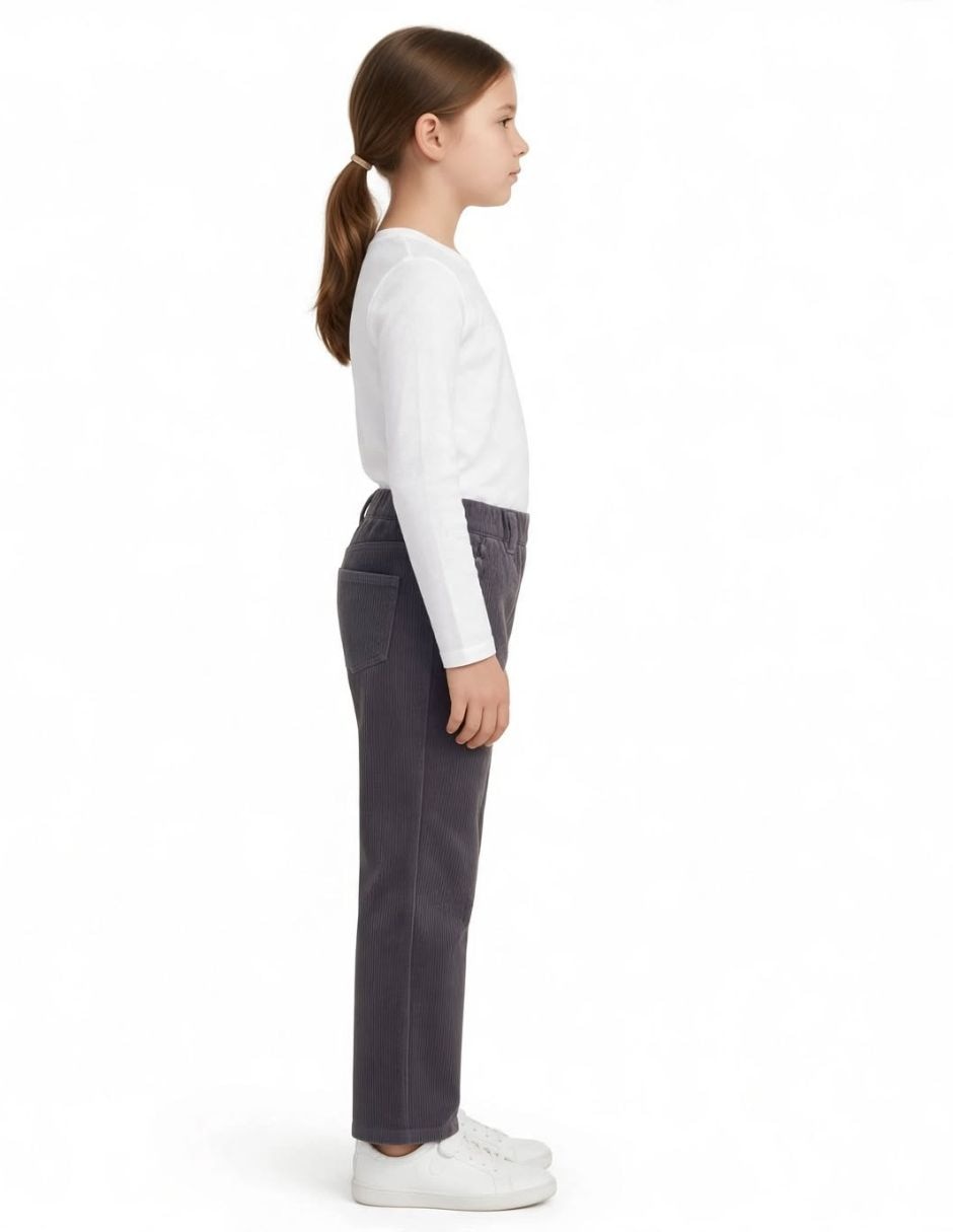 Jeans amplio lavado obscuro para niña 2