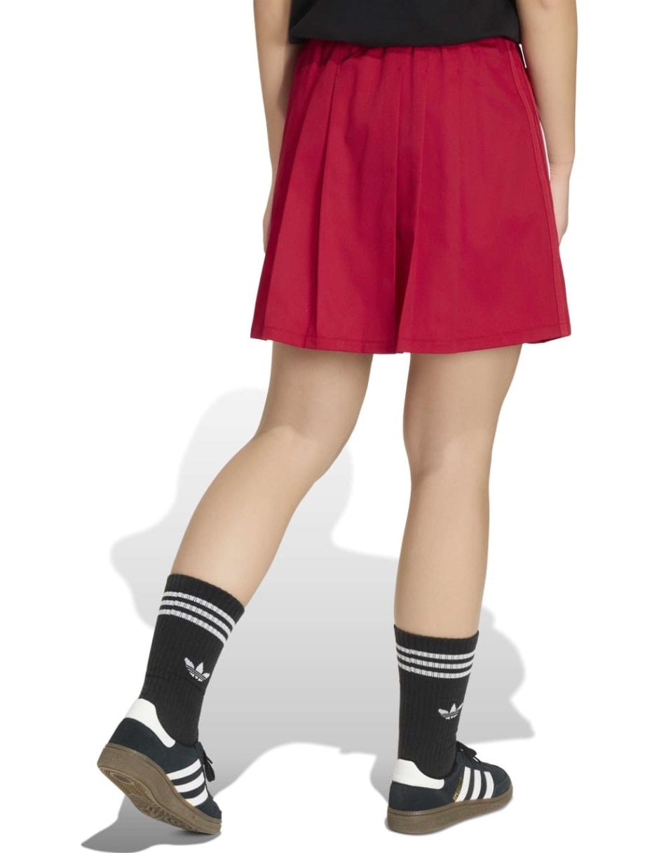 Falda adidas pleated skirt de algodón para niña 3