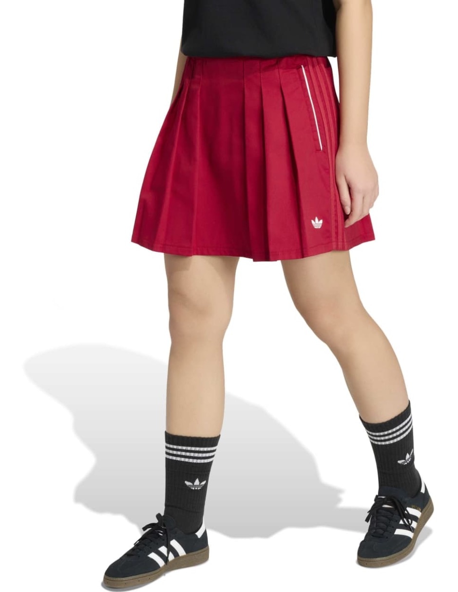 Falda adidas pleated skirt de algodón para niña 2