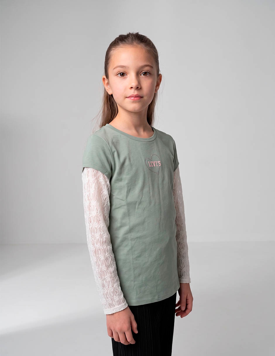 Playera manga larga para niña