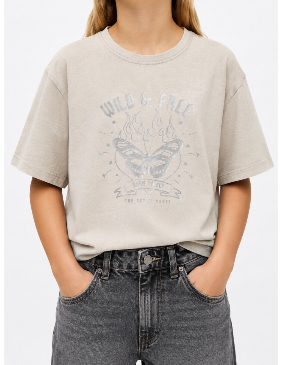 Playera manga corta para niña Playera manga corta para niña