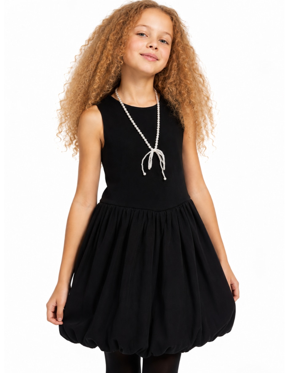 Vestido manga corta para niña 3