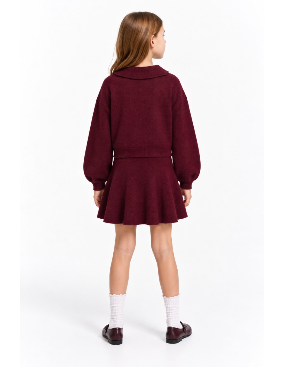 Suéter con hombrera para niña 4