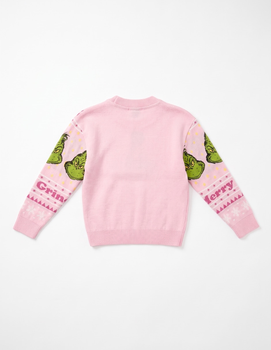 Suéter tejido Grinch para niña 4
