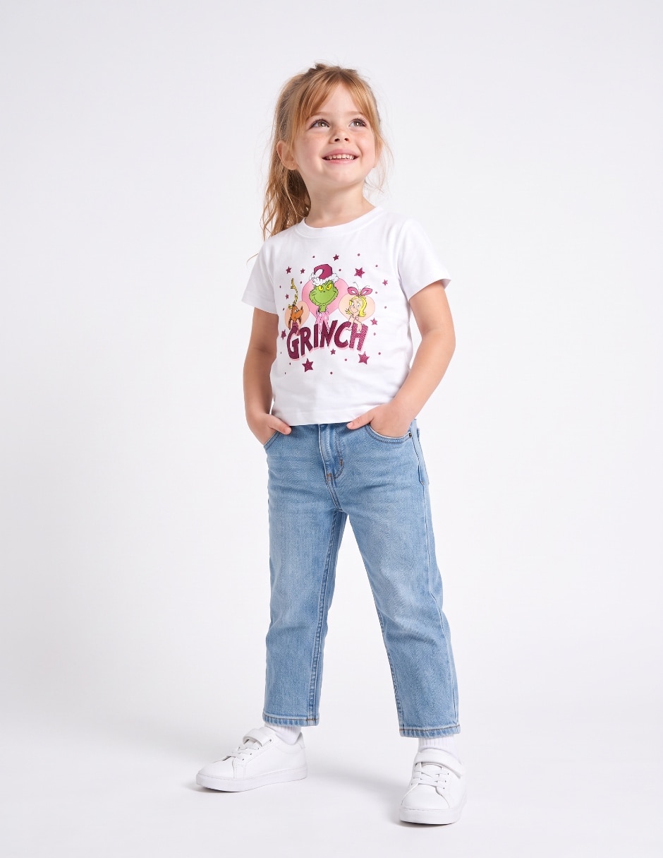 Playera Grinch manga corta para niña