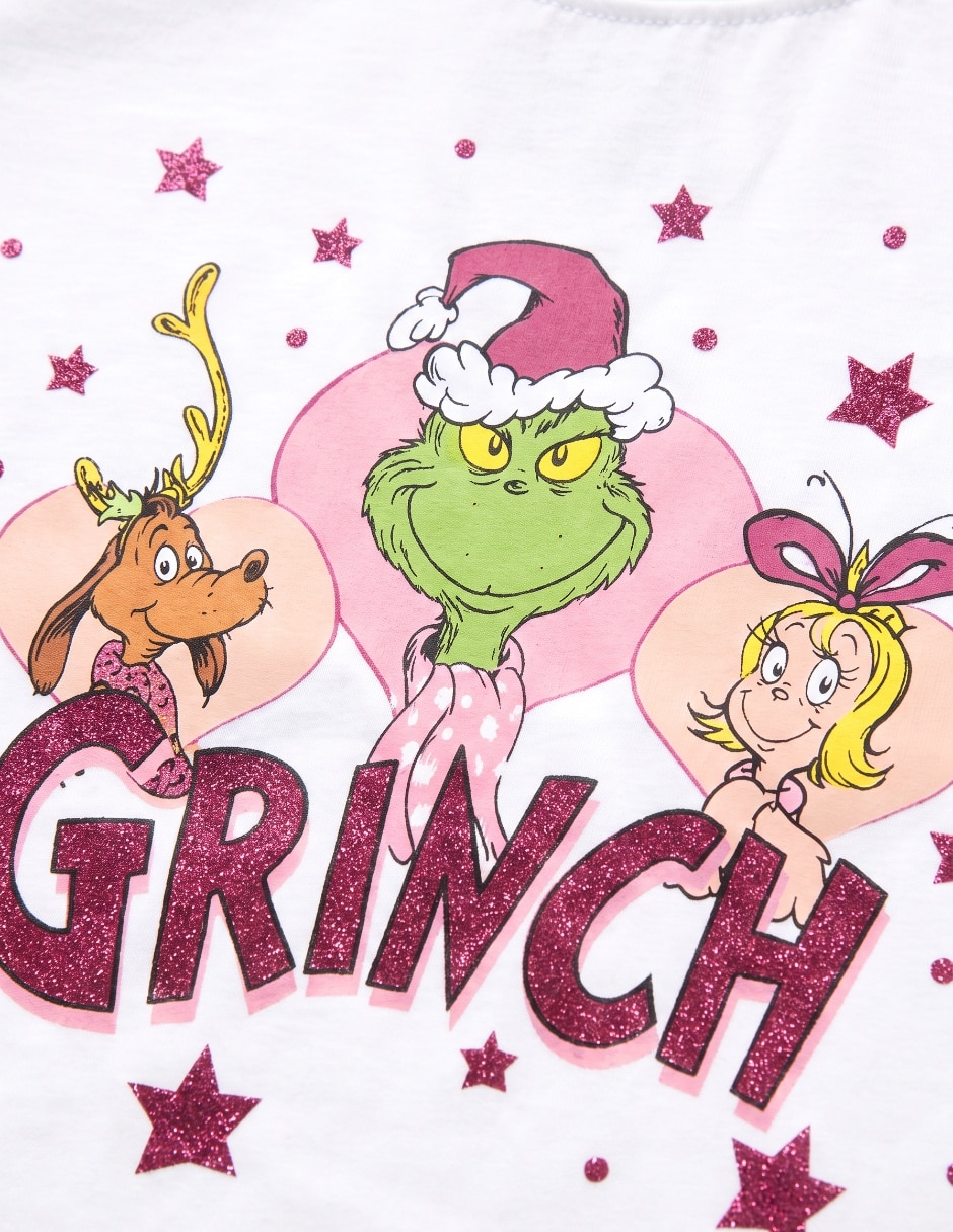 Playera Grinch manga corta para niña 5