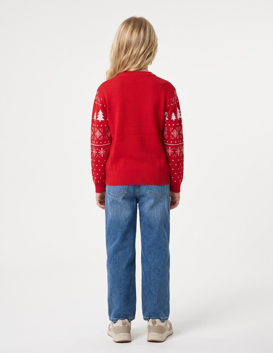 Sueter tejido Grinch para niña 2