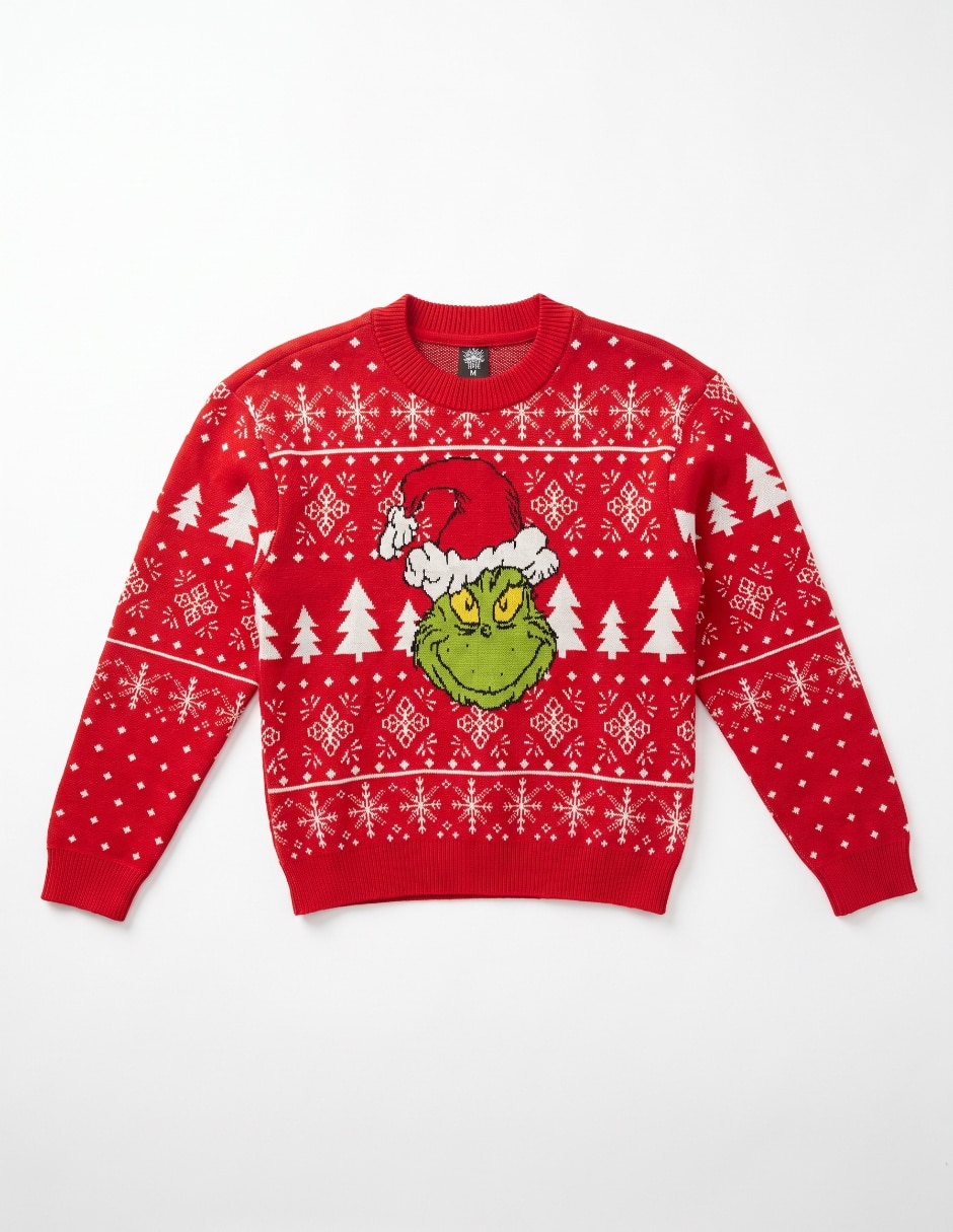 Sueter tejido Grinch para niña 3