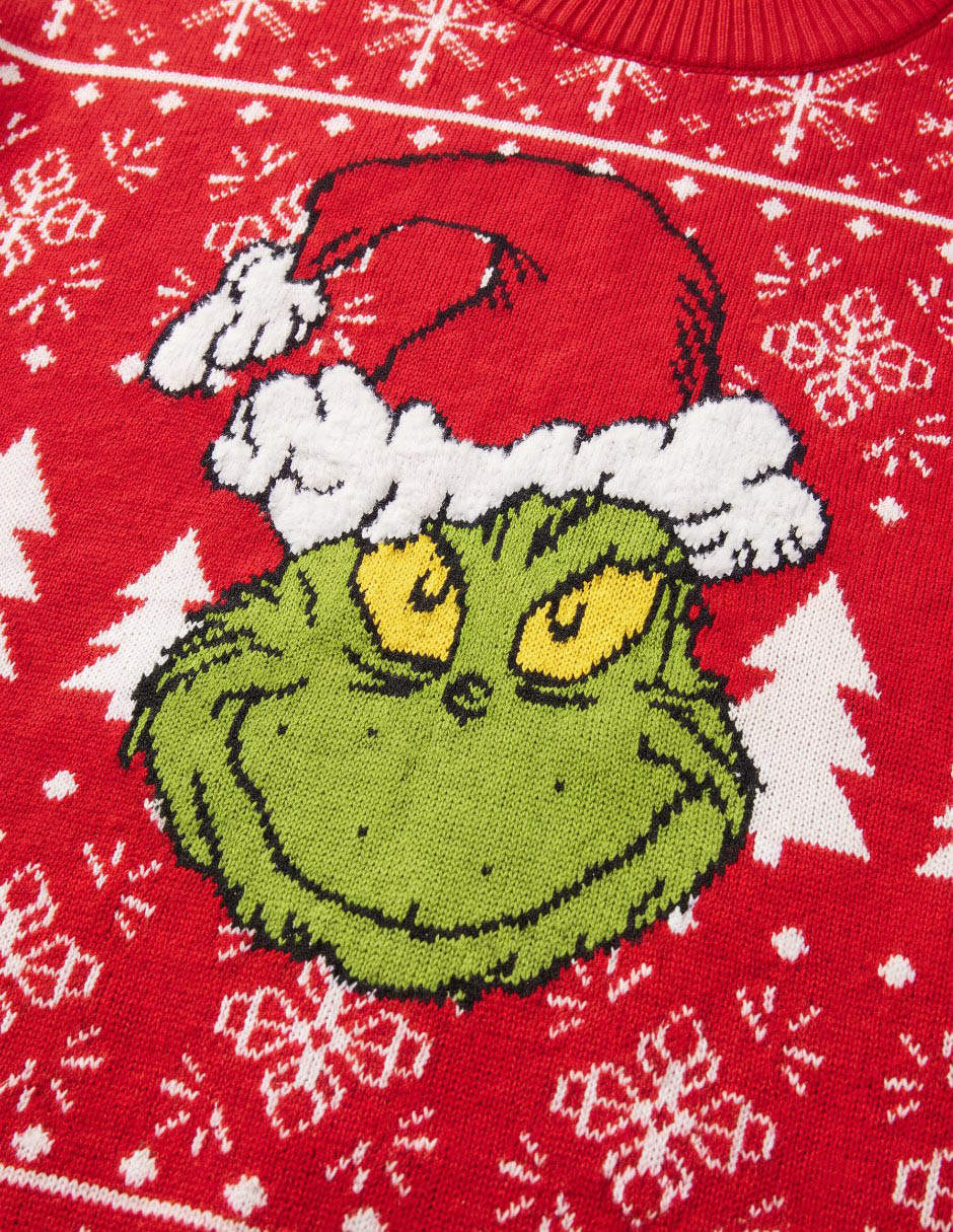 Sueter tejido Grinch para niña 5