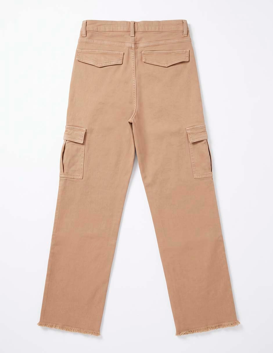 Jeans cargo wide leg para niña 5