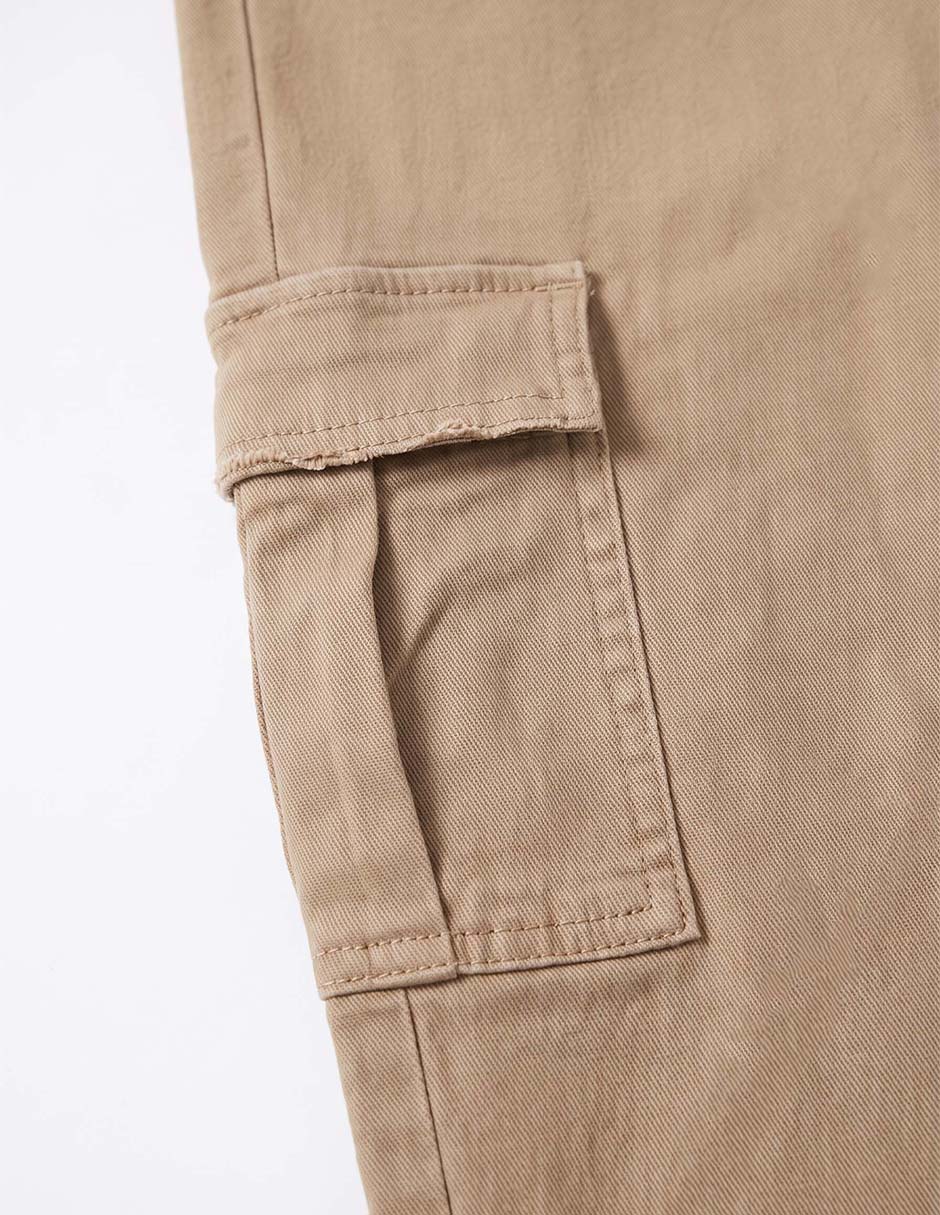 Jeans cargo wide leg para niña 4