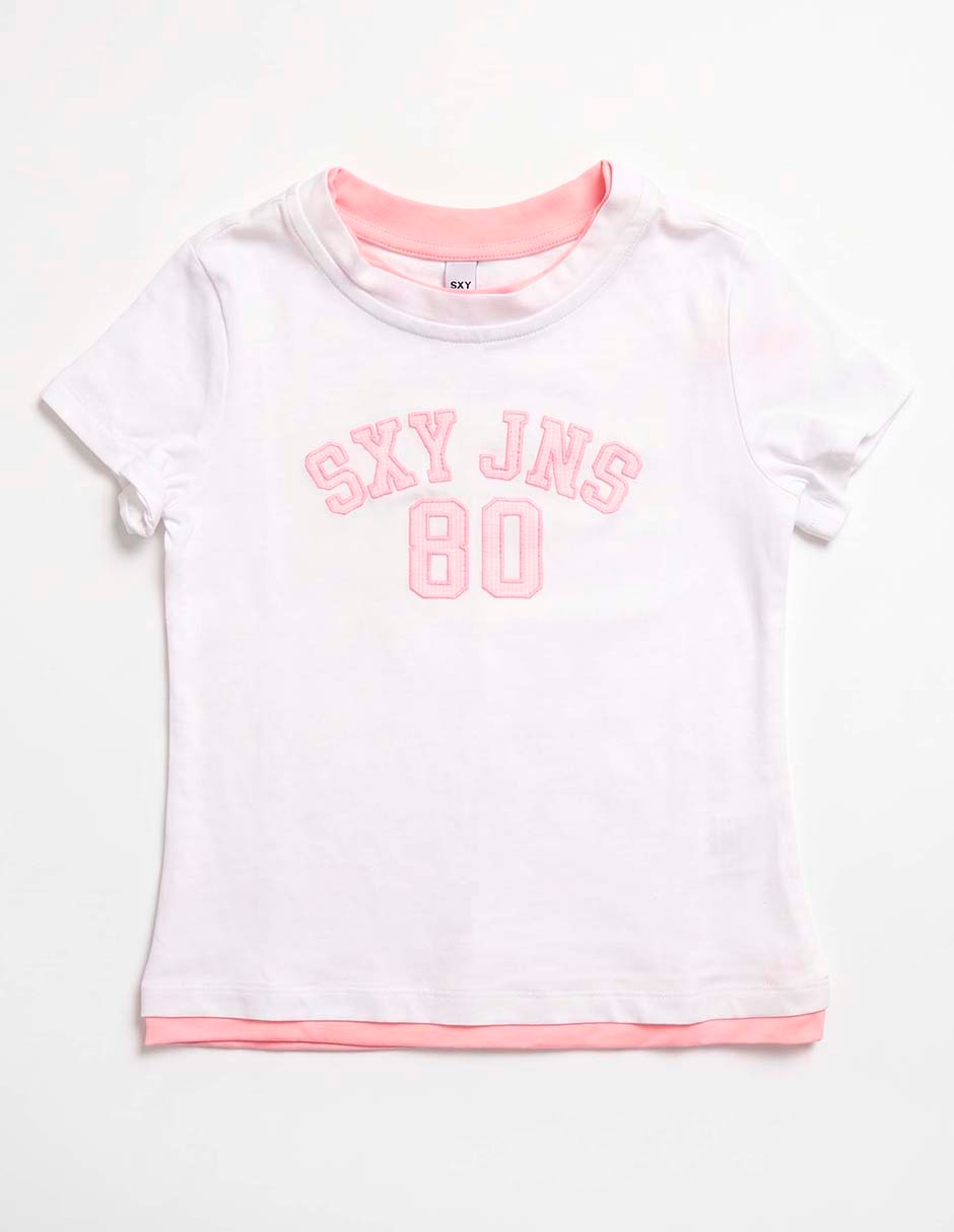 Playera manga corta para niña Playera manga corta para niña
