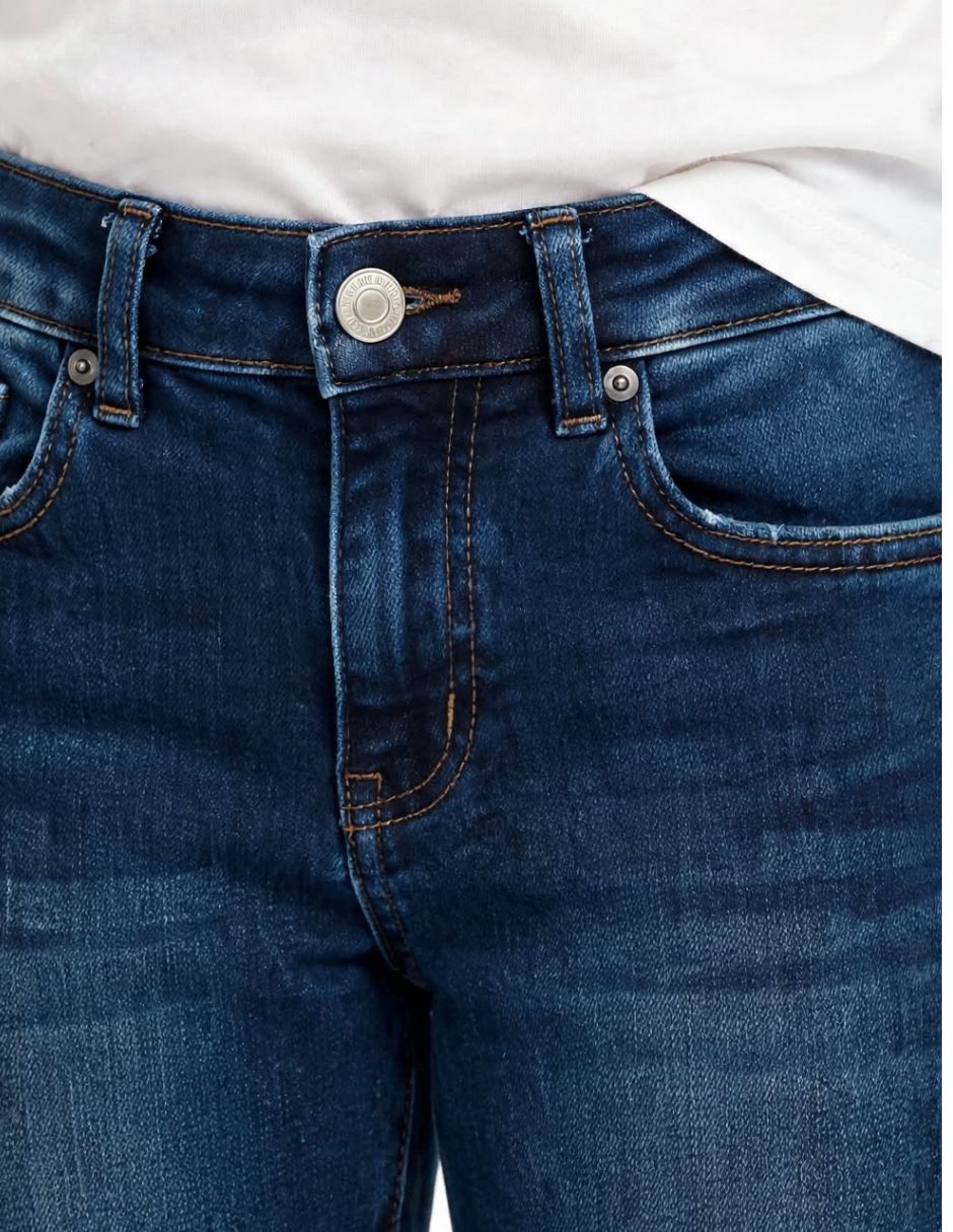 Jeans regular lavado obscuro para niña 2
