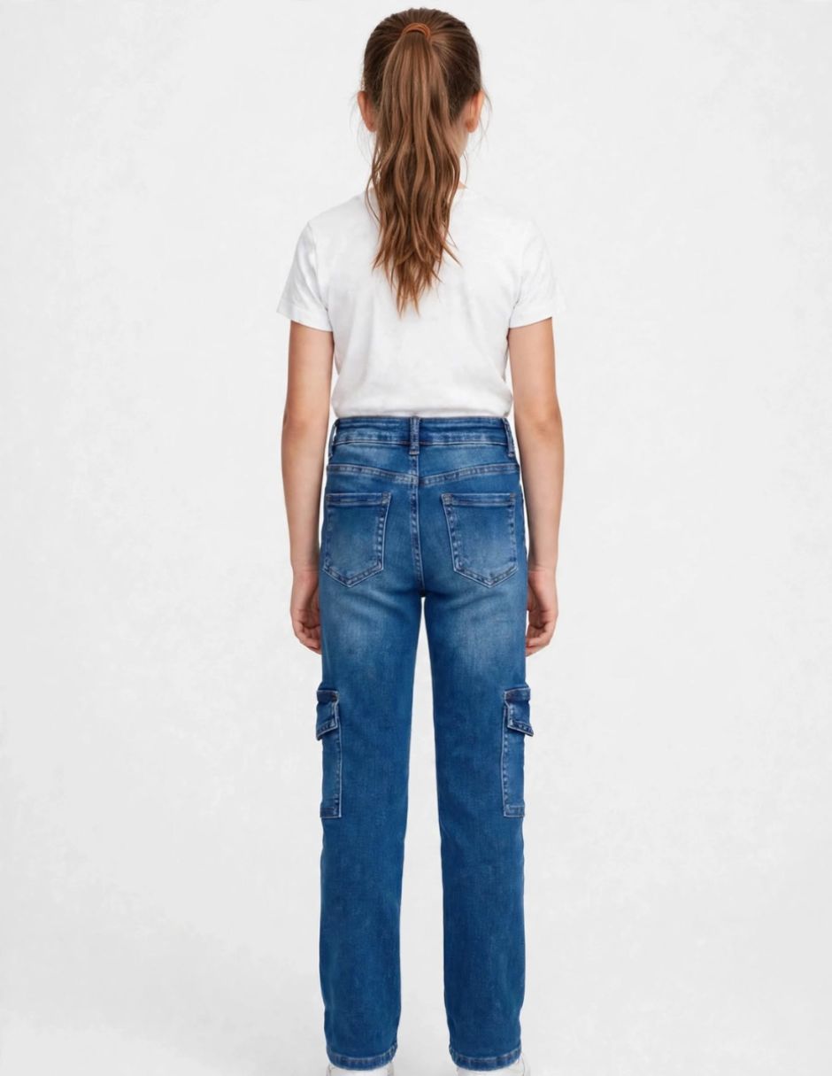 Jeans regular lavado medio para niña 3