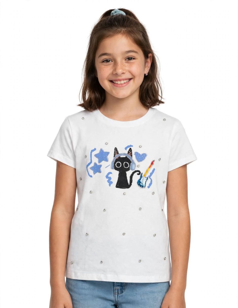 Playera manga corta para niña Playera manga corta para niña