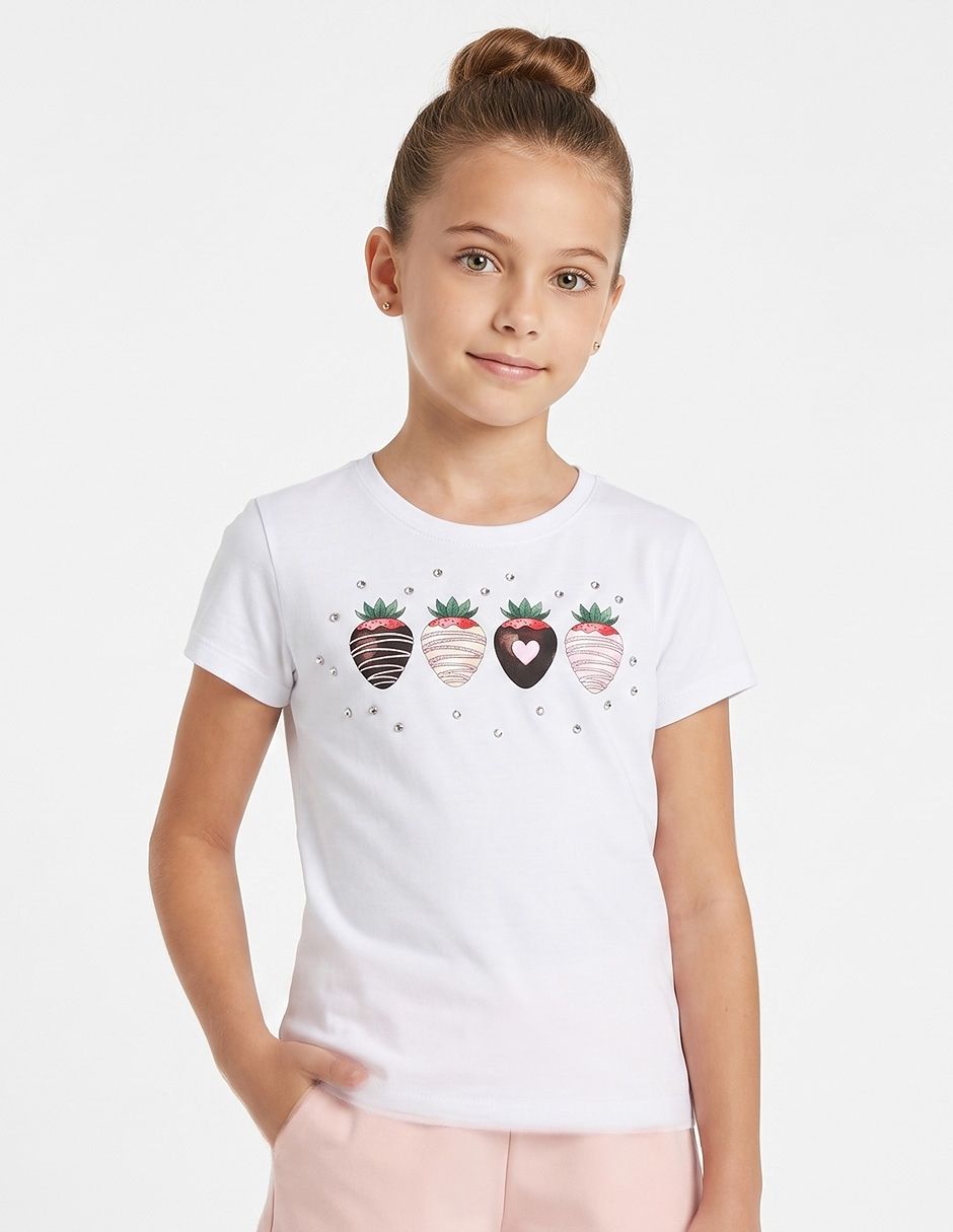 Playera manga corta para niña