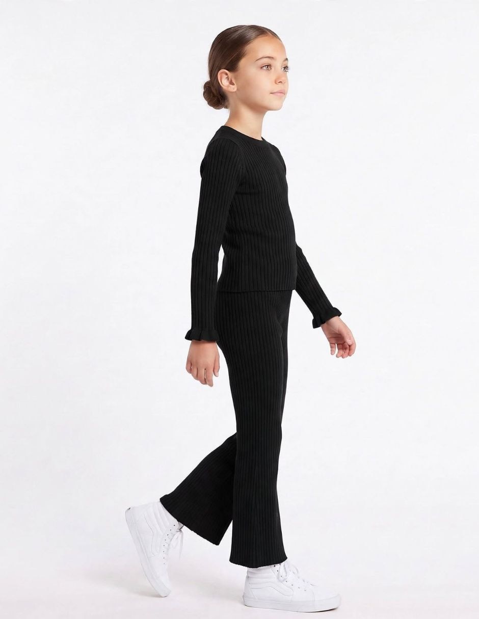 Conjunto Casual de Poliéster y elastano para Infantil / Niños grandes Niña 3