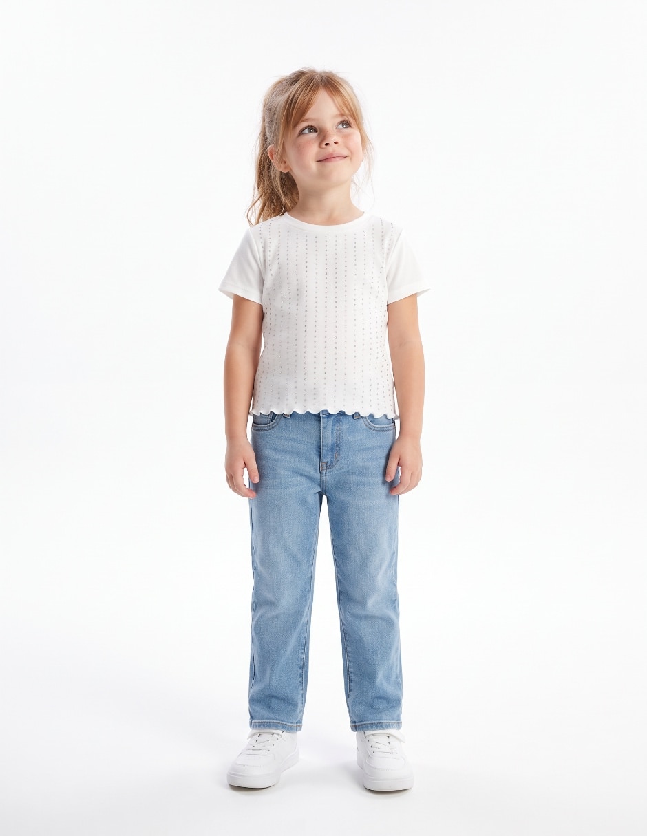 Playera manga corta para niña Playera manga corta para niña