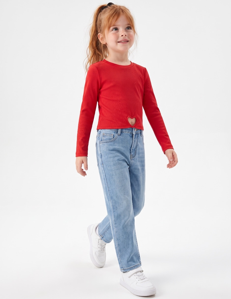 Playera manga larga para niña Playera manga larga para niña