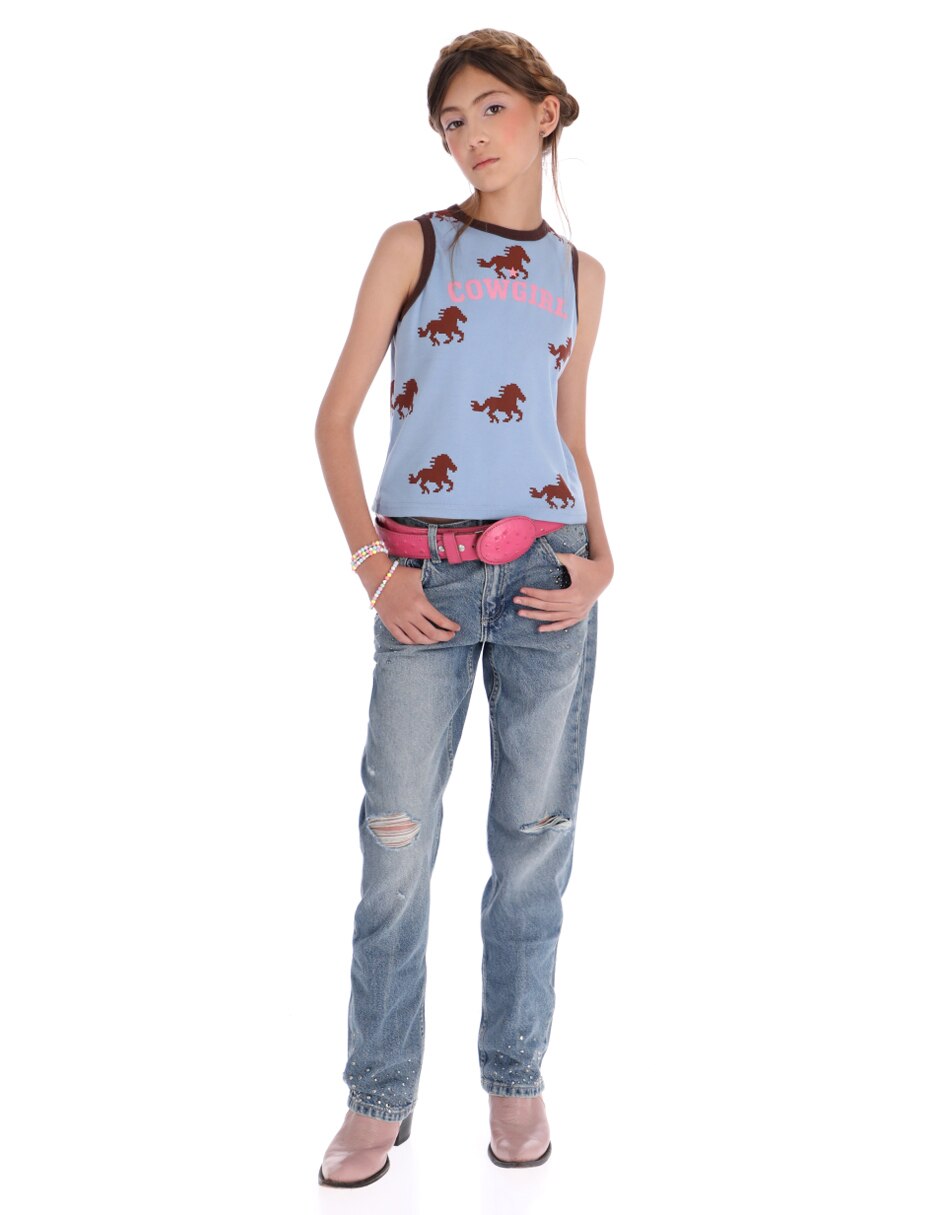 Playera Animal Cowgirl para niña 2