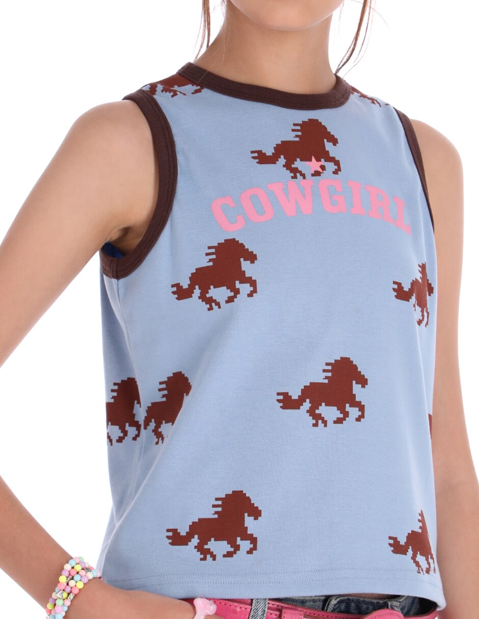 Playera Animal Cowgirl para niña 3
