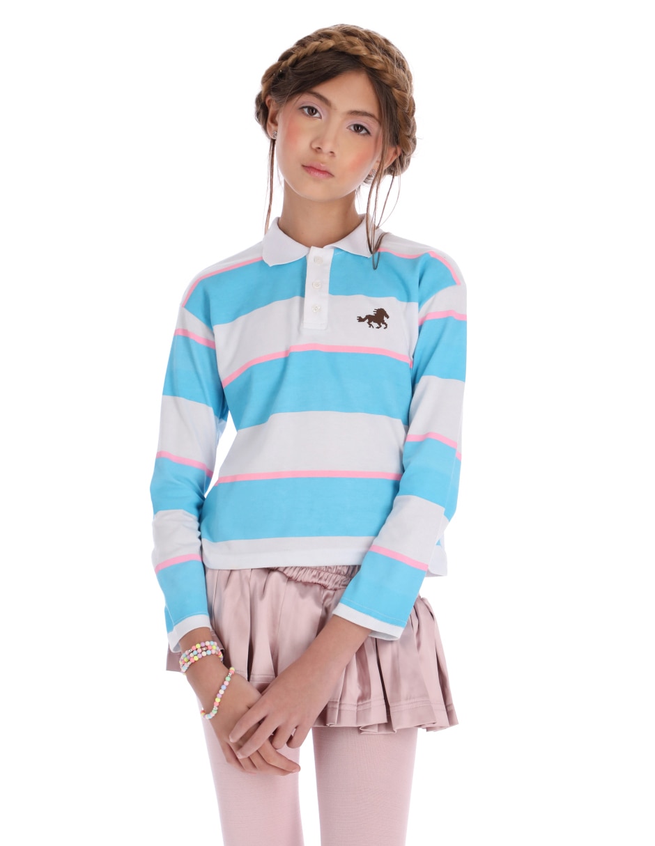 Playera Raya Cowgirl manga larga para niña Playera Raya Cowgirl manga larga para niña