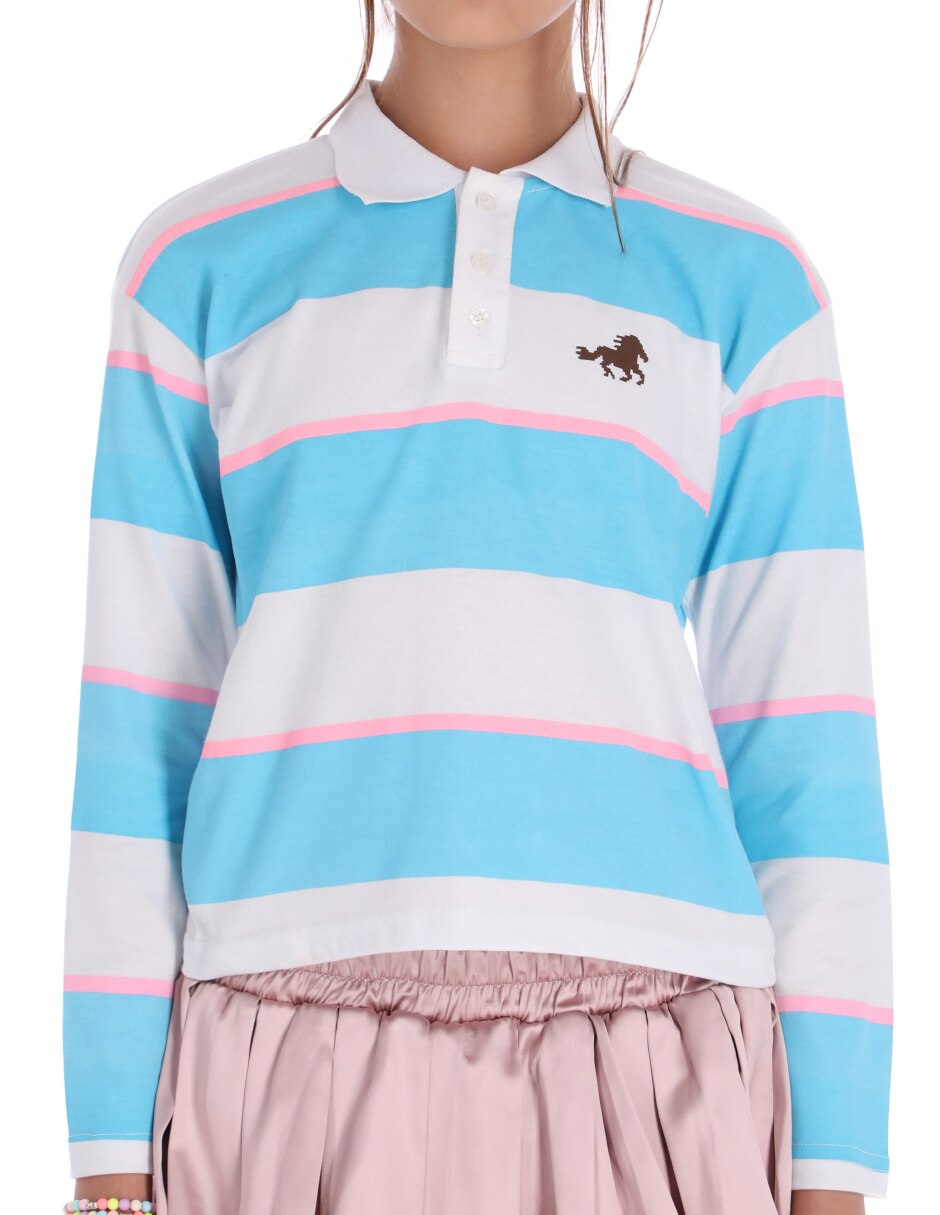 Playera Raya Cowgirl manga larga para niña 4