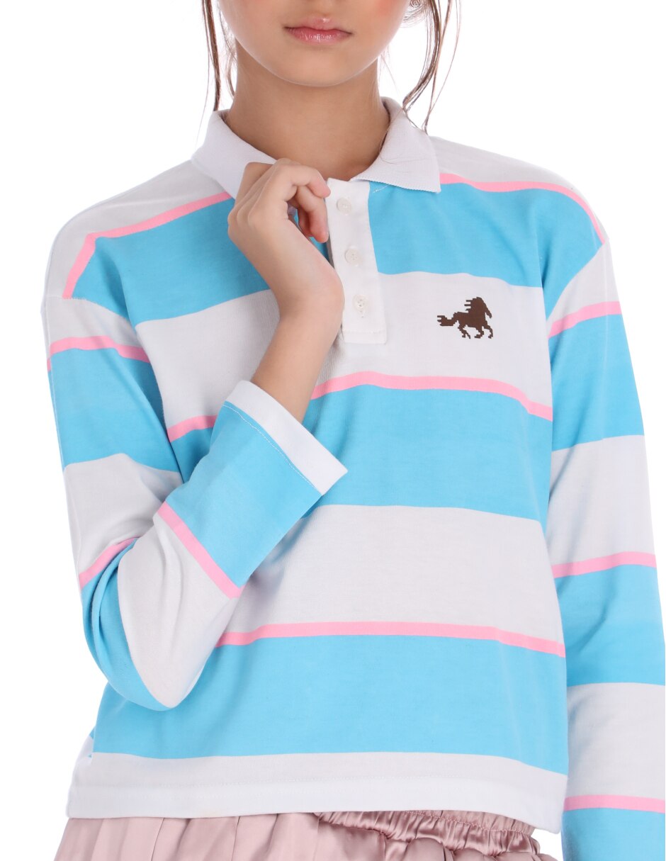 Playera Raya Cowgirl manga larga para niña 5