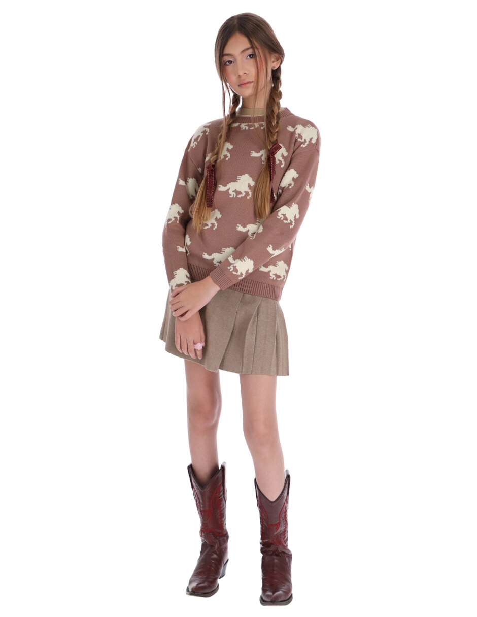 Suéter cerrado Cowgirl para niña 3