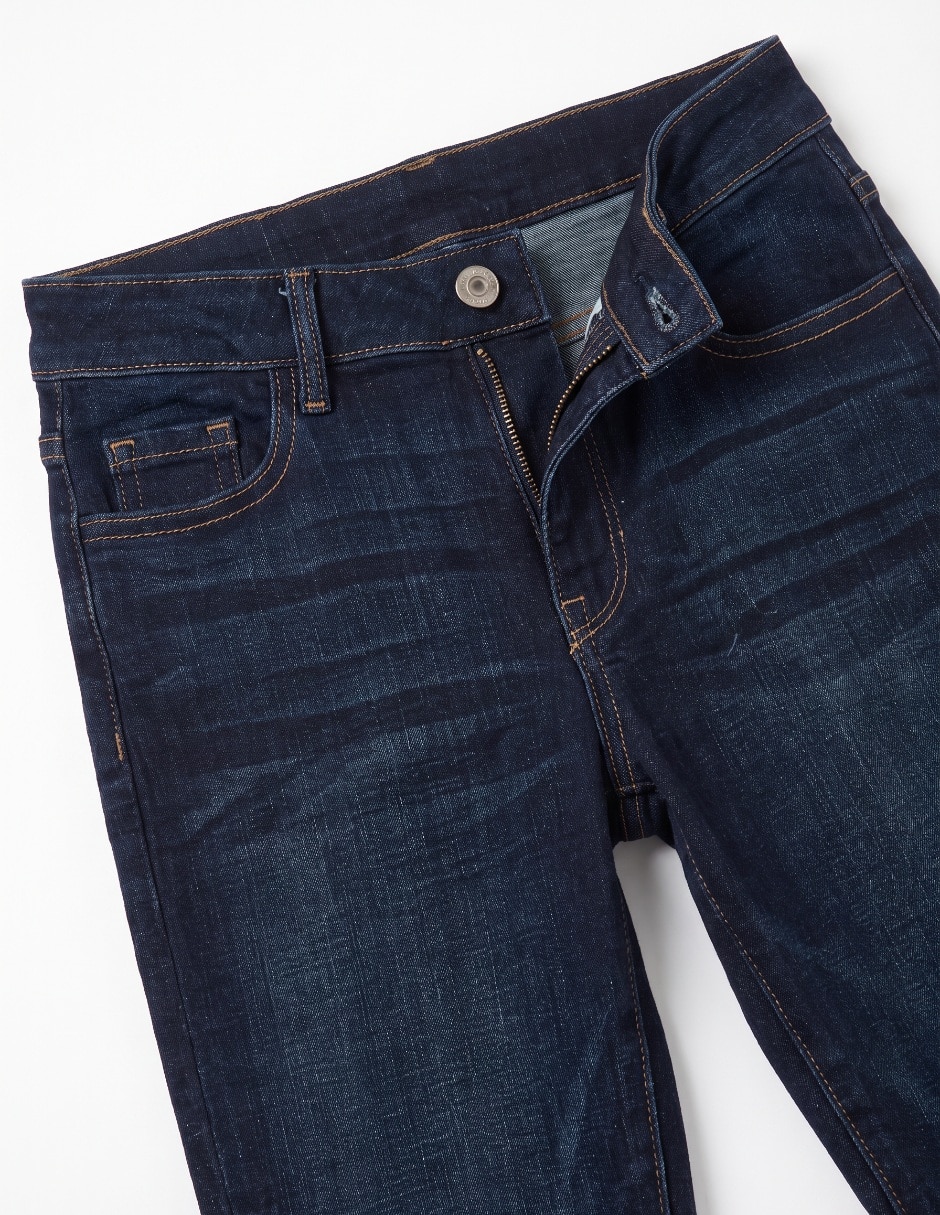 Jeans campana lavado obscuro para niña 3