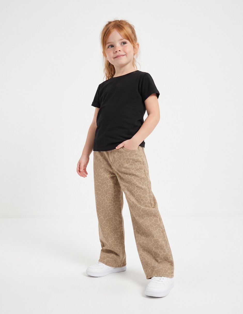 Jeans wide leg para niña