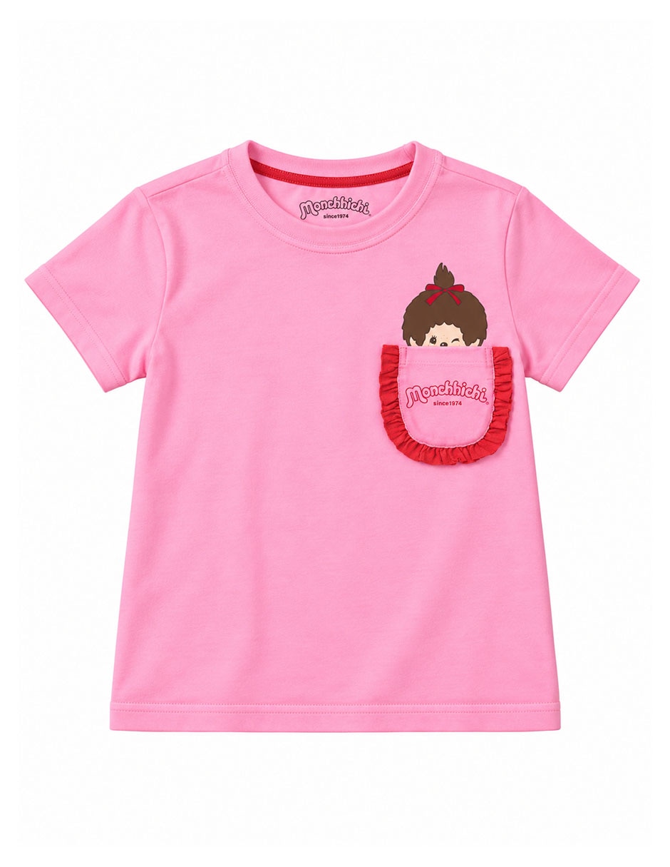 Playera monchichi colección caricatura manga corta para niña 2
