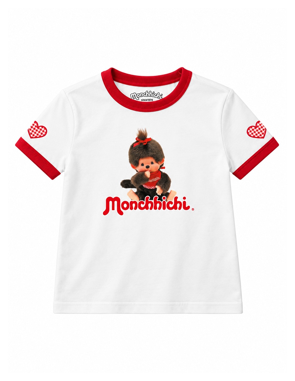 Playera monchichi colección caricatura manga corta para niña 2
