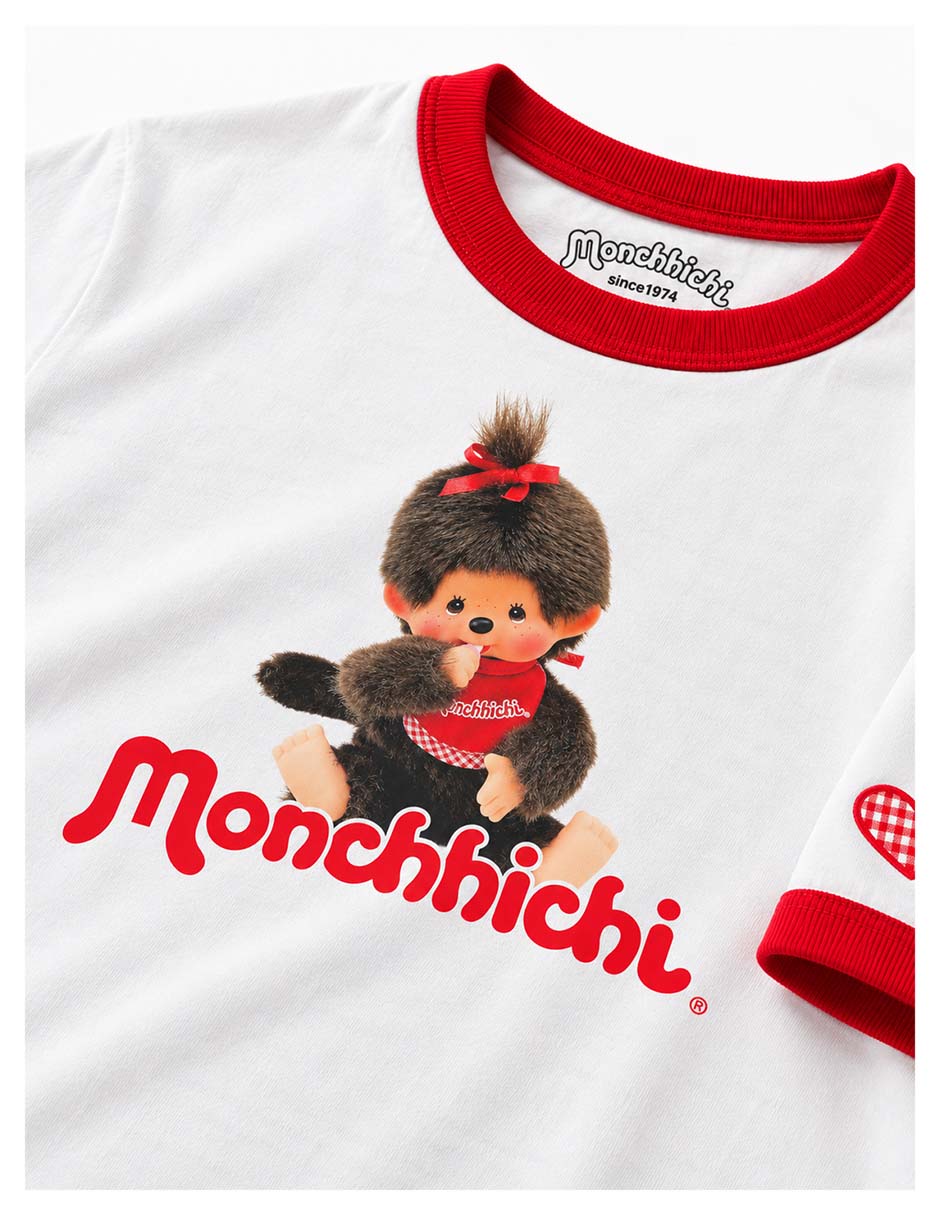 Playera monchichi colección caricatura manga corta para niña 4