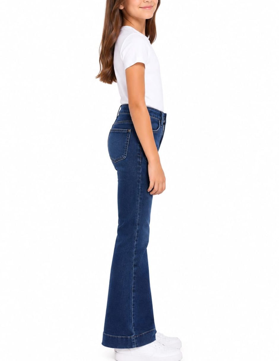 Jeans lavado obscuro para niña 2