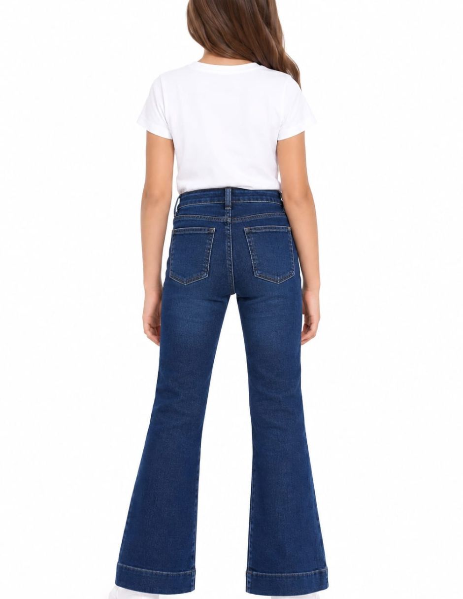 Jeans lavado obscuro para niña 3