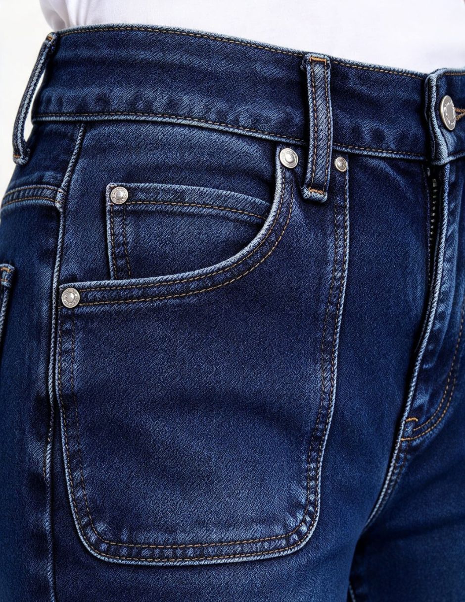 Jeans lavado obscuro para niña 4