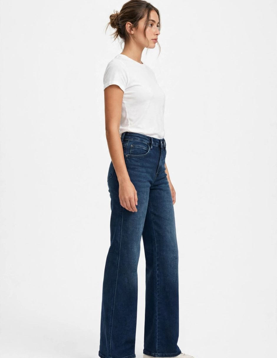 Jeans lavado obscuro para niña 3